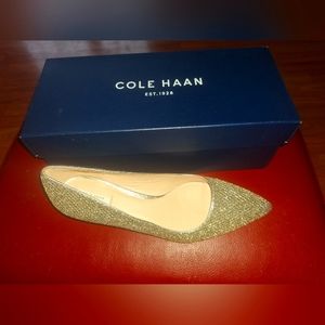 Stunning Cole Haan gold Bradshaw pump size 8 NWT